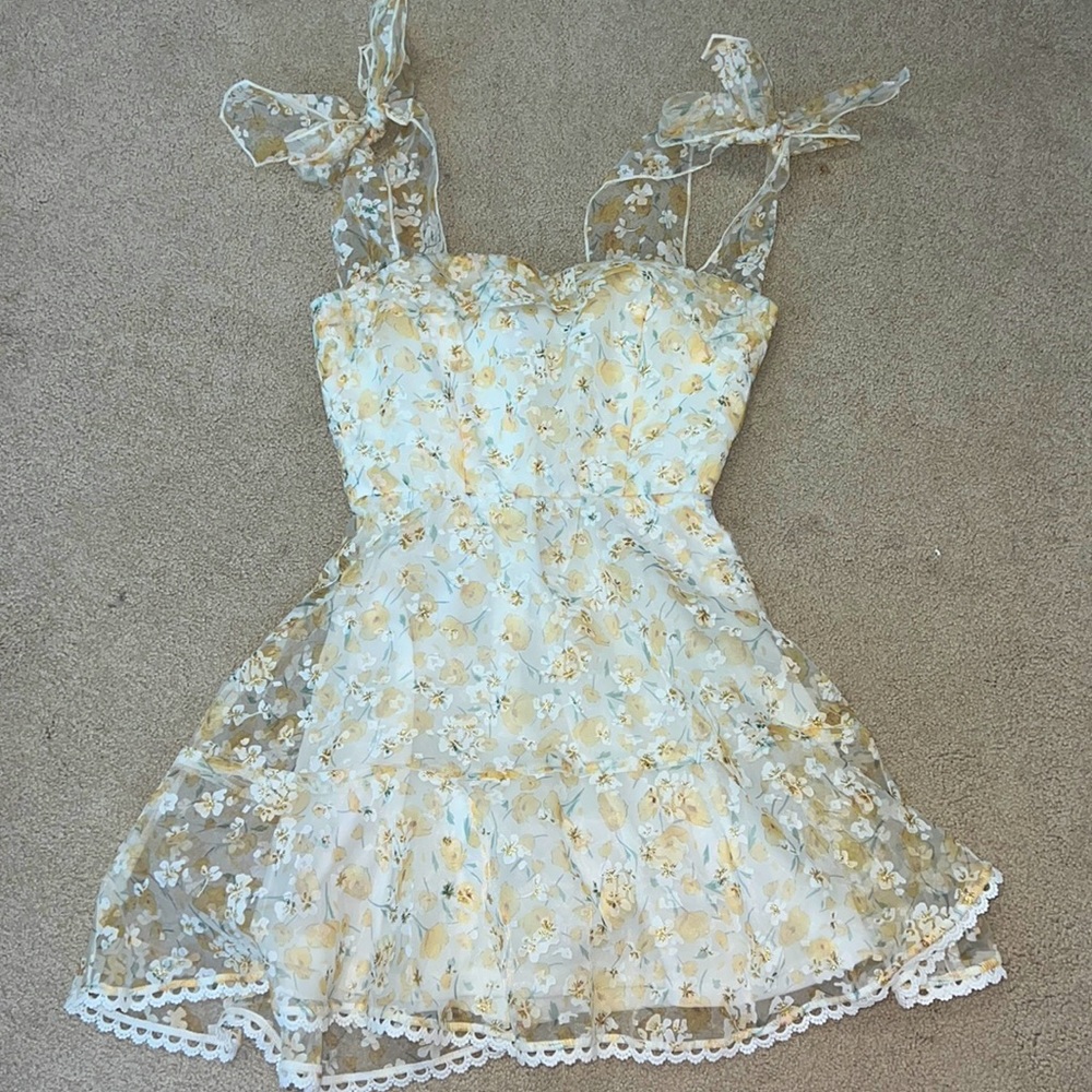 Yellow Floral Dress